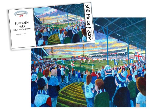 Burnden Park Stadium Fine Art Jigsaw Puzzle - Bolton Wanderers FC